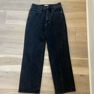 Pistola black straight leg jeans, mid rise, size 26